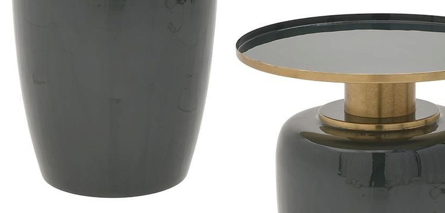 Круглый металлический приставной стол Calem Side Table Olive Круглый металлический приставной стол Calem Side Table Olive - Loft-Concept в Липецке