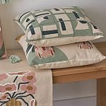 Подушка декоративная зеленого цвета с геометрическим рисунком Divine Abstractions варинант исполнения - 6 | Loft Concept в Липецке