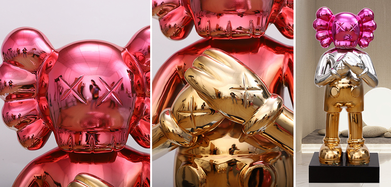 Статуэтка KAWS Gradient Gold Red on stand Статуэтка KAWS Gradient Gold Red on stand - Loft-Concept в Липецке