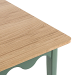 Деревянный обеденный стол Wavy Wooden Dining Table Green варинант исполнения - 3 | Loft Concept в Липецке