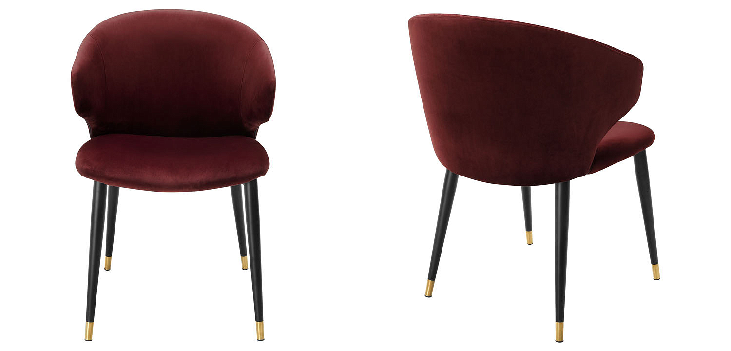 Стул Eichholtz DINING CHAIR VOLANTE burgundy Стул Eichholtz DINING CHAIR VOLANTE burgundy - Loft-Concept в Липецке