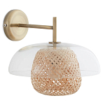 Бра с плафоном из плетенного бамбука Corzine варинант исполнения - 1 | Loft Concept в Липецке