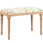 Банкетка из массива бука светло-зеленая с растительным орнаментом Raffael Angel Floral Banquette варинант исполнения - 1 | Loft Concept в Липецке