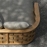 Дизайнерский уличный диван из массива дерева с плетеной спинкой PALINFRASCA Sofa варинант исполнения - 5 | Loft Concept в Липецке