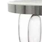 Дизайнерский журнальный стол на 3-х овальных прозрачных ножках Tukutic варинант исполнения - 1 | Loft Concept в Липецке