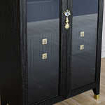 Дизайнерский шкаф витрина Elsa Dreams Black с 4-мя ящиками варинант исполнения - 3 | Loft Concept в Липецке