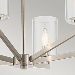 Люстра с 6-ю прозрачными цилиндрическими плафонами Kichler варинант исполнения - 13 | Loft Concept в Липецке