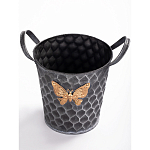 Железное кашпо Gold butterfly design варинант исполнения - 2 | Loft Concept в Липецке