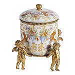 Шкатулка на ангелах из фарфора с бронзовыми элементам Eden Garden варинант исполнения - 1 | Loft Concept в Липецке