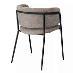 Стул полукруглый с каркасом из металла и мягким сиденьем и спинкой Soft Chenille варинант исполнения - 1 | Loft Concept в Липецке