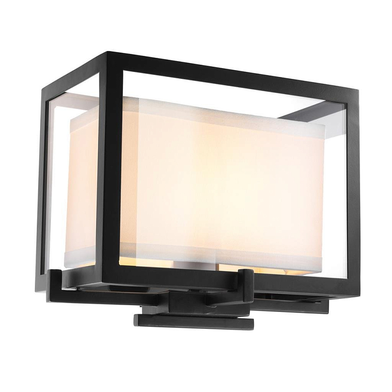 Бра Eichholtz Wall Lamp Pulse Черный Белый Прозрачное Стекло Бра Eichholtz Wall Lamp Pulse Черный Белый Прозрачное Стекло в Липецке | Loft Concept