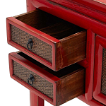 Деревянная консоль в китайском стиле с ящиками и дверцами красная Chinese Console Table варинант исполнения - 6 | Loft Concept в Липецке