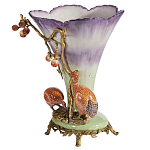 Ваза с цесарками из фарфора с бронзовыми элементами Garden of Eden варинант исполнения - 4 | Loft Concept в Липецке