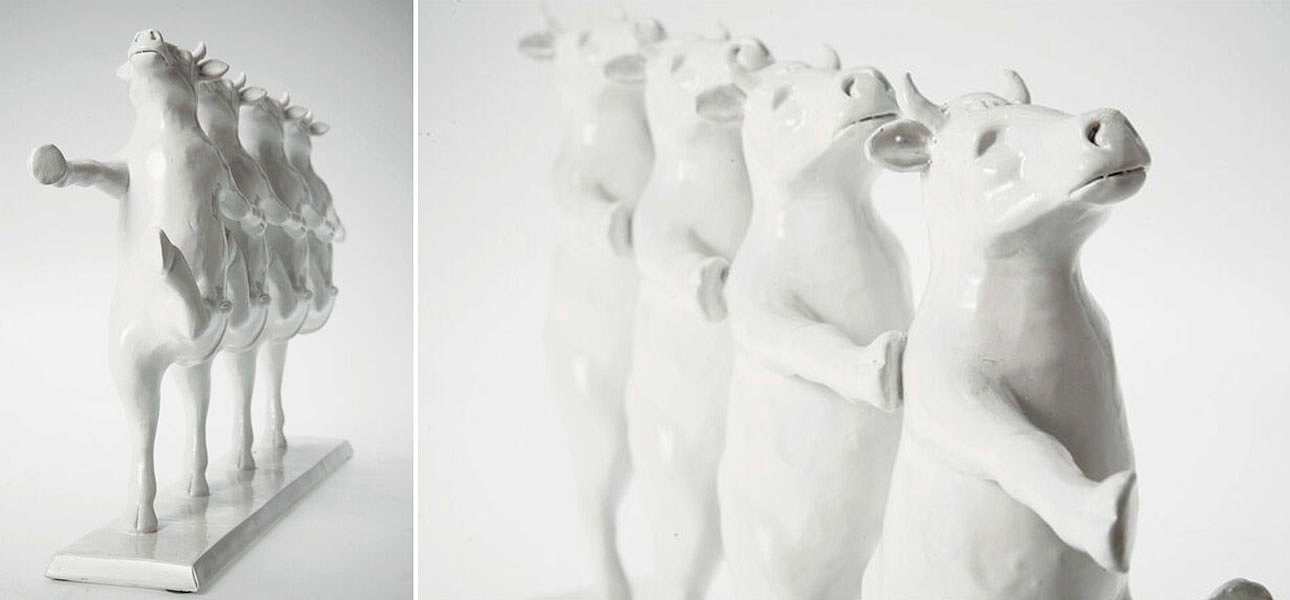 Статуэтка белая March of the Cows Статуэтка белая March of the Cows - Loft-Concept в Липецке