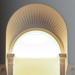 Встраиваемый в стену гипсовый светильник под покраску с арками и рельефными колоннами Antiquity Athena варинант исполнения - 7 | Loft Concept в Липецке