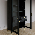 Дизайнерский шкаф витрина Elsa Dreams Black с 4-мя ящиками варинант исполнения - 7 | Loft Concept в Липецке