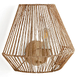 Бра с плетенным из пеньки абажуром Jutti H25 см варинант исполнения - 1 | Loft Concept в Липецке