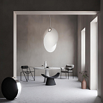 Подвесной светильник белый с фигурным тканевым плафоном White Whirlwinds варинант исполнения - 5 | Loft Concept в Липецке