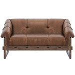 Двухместный диван Duncan винтажная коричневая кожа варинант исполнения - 1 | Loft Concept в Липецке