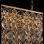 Люстра овальная каскадная с подвесками в форме колец Galaxy of Light варинант исполнения - 3 | Loft Concept в Липецке