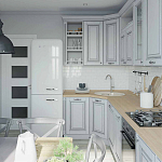 Угловая кухня в стиле Прованс из массива дерева Colombe Provence Kitchen Set варинант исполнения - 2 | Loft Concept в Липецке