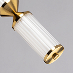 Подвесной светильник с двумя белыми рифлеными цилиндрическими плафонами Golden Swirl варинант исполнения - 6 | Loft Concept в Липецке