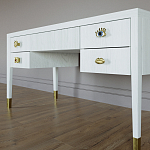 Письменный стол с 4-мя ящиками Elsa Dreams White варинант исполнения - 4 | Loft Concept в Липецке