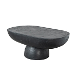 Столик кофейный черного цвета с овальной столешницей и круглым основанием Black Dalmen Table варинант исполнения - 5 | Loft Concept в Липецке