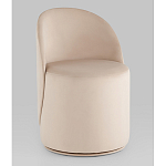 Пуф Loreen со спинкой вращающийся велюр молочный варинант исполнения - 1 | Loft Concept в Липецке