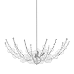 Люстра  с круглыми прозрачными шарами на серебряном каркасе Silver Stalk варинант исполнения - 2 | Loft Concept в Липецке