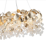 Люстра с декоративными подвесками из прозрачного стекла в форме монеток FAIRYTREE Light варинант исполнения - 9 | Loft Concept в Липецке