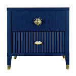 Тумба прикроватная с двумя ящиками Elsa Dreams Blue варинант исполнения - 6 | Loft Concept в Липецке