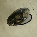 Шкатулка из эпоксидной смолы с цветами черная Epoxy Resin Oval Box Black варинант исполнения - 2 | Loft Concept в Липецке