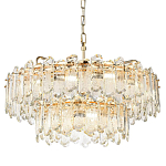 Люстра подвесная двухъярусная с хрустальными овальными подвесками Harmonica варинант исполнения - 1 | Loft Concept в Липецке