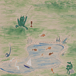 Обои ручная роспись Promenade Special Colourway on pink painted Xuan paper варинант исполнения - 2 | Loft Concept в Липецке