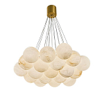 Люстра подвесная круглая с сферическими плафонами из натурального камня Glowing Spheres варинант исполнения - 10 | Loft Concept в Липецке