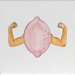 Плитка дизайнерская с узором Лимон варинант исполнения - 2 | Loft Concept в Липецке