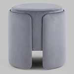 Пуф Alice Poof Grey Серый велюр варинант исполнения - 2 | Loft Concept в Липецке