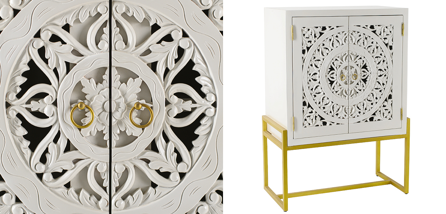 Буфет с резными дверцами Ceara Lace Cabinet Буфет с резными дверцами Ceara Lace Cabinet - Loft-Concept в Липецке