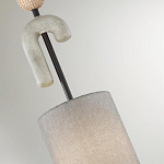 Подвесной светильник с серым тканевым плафоном Flourish варинант исполнения - 4 | Loft Concept в Липецке