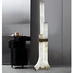 Торшер геометрический с тремя мраморными плафонами Marble Tripod варинант исполнения - 4 | Loft Concept в Липецке