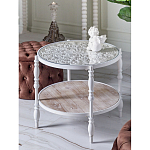 Журнальный столик из натурального дерева в винтажном стиле Openwork Coffee Table варинант исполнения - 6 | Loft Concept в Липецке