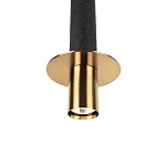 Подвесной светильник с узким цилиндрическим плафоном и золотым металлическим декором Concrete Pipe варинант исполнения - 6 | Loft Concept в Липецке