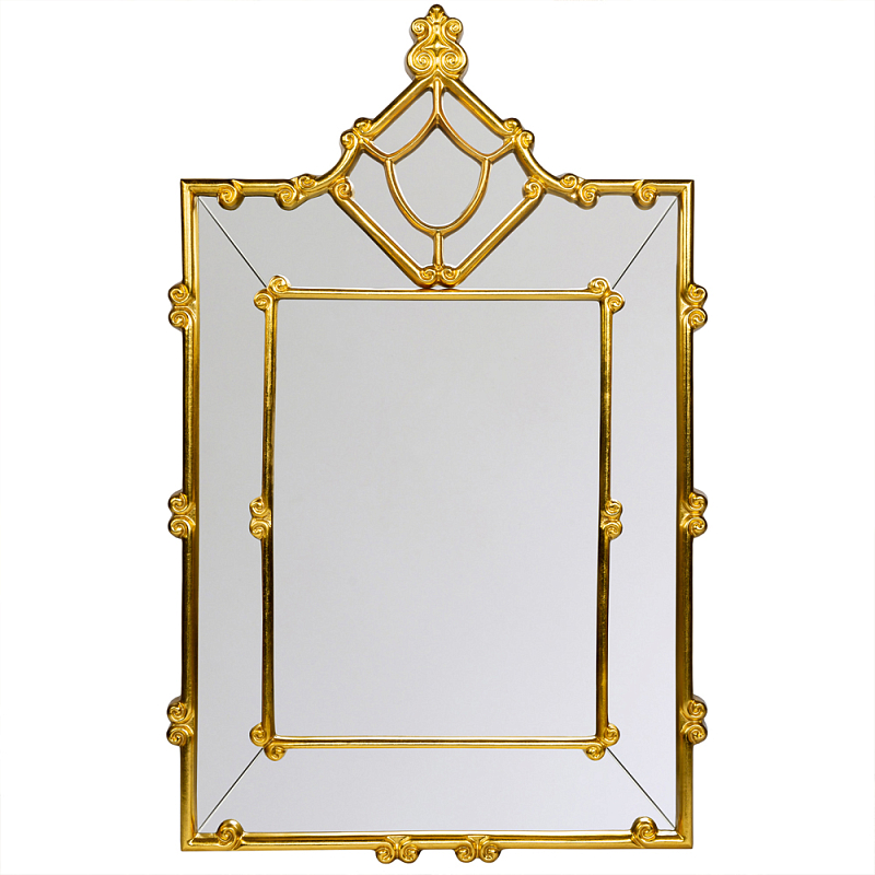 Зеркало прямоугольное Golden Classic Ornament Mirror Золотой Зеркало прямоугольное Golden Classic Ornament Mirror Золотой в Липецке | Loft Concept