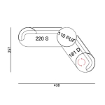 Угловой диван Calypso с поворотным механизмом и пуфом   варинант исполнения - 7 | Loft Concept в Липецке
