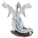 Декоративная статуэтка Белый Дракон Dragon White Statuette варинант исполнения - 2 | Loft Concept в Липецке