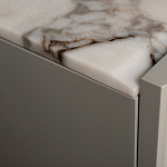 Тумба под телевизор серая с мраморной столешницей Uniqueness Marble варинант исполнения - 5 | Loft Concept в Липецке