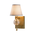 Бра со стеклянным шарообразным декором с пузырьками и бежевым абажуром Feiss варинант исполнения - 1 | Loft Concept в Липецке