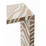 Консоль Дизайнерская Kenya Console ZEBRA Bone Inlay Beige варинант исполнения - 2 | Loft Concept в Липецке