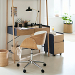 Вращающееся офисное кресло на колёсах Delwyn Chair White варинант исполнения - 4 | Loft Concept в Липецке